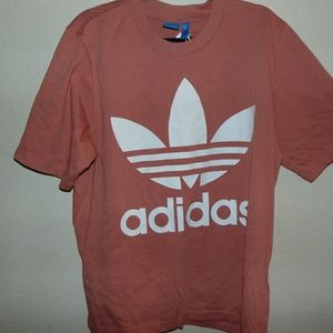 Pink adidas t-shirt.